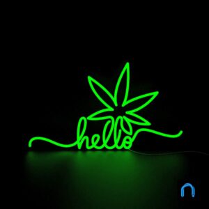 Neon Hello Leaf